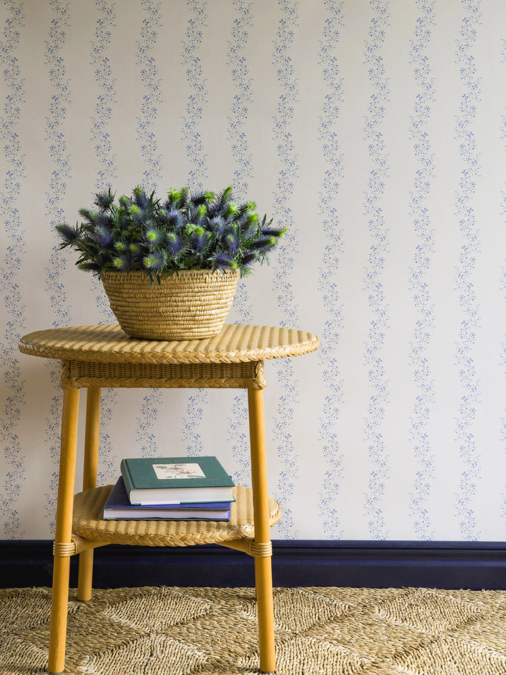 Airy Fairy wallpaper by Langelid/von Bromssen - stripe design in Blue