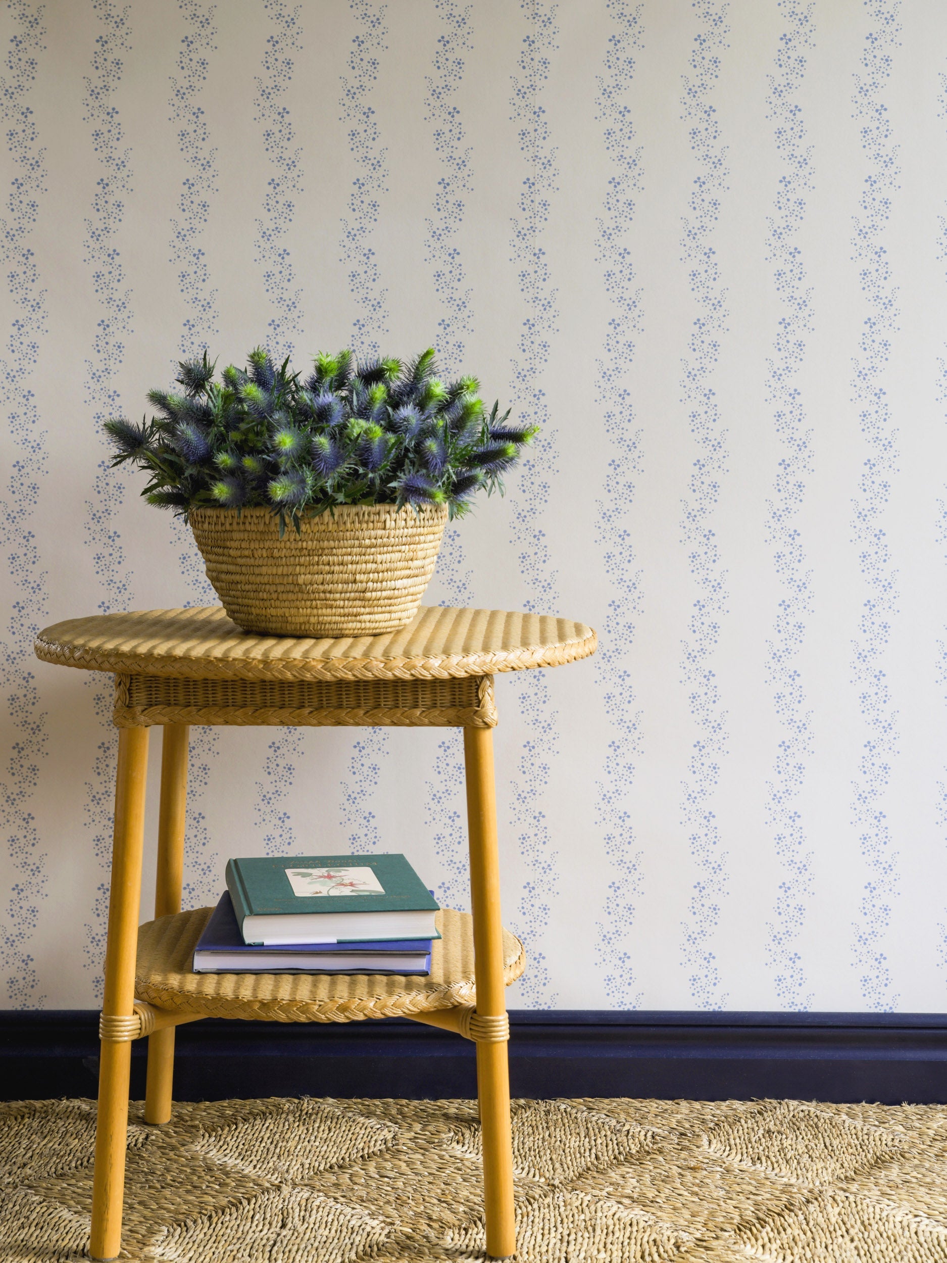 Airy Fairy wallpaper by Langelid/von Bromssen - stripe design in Blue