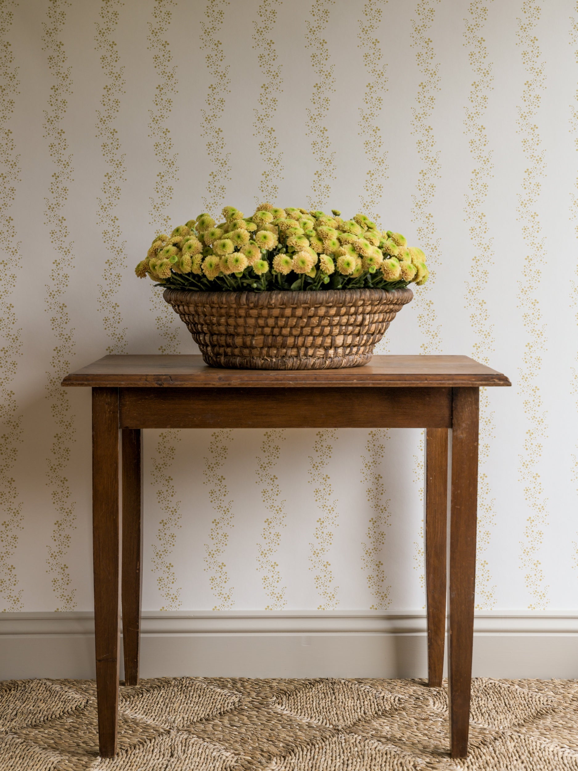 Airy Fairy wallpaper by Langelid/von Bromssen - stripe design in Yellow