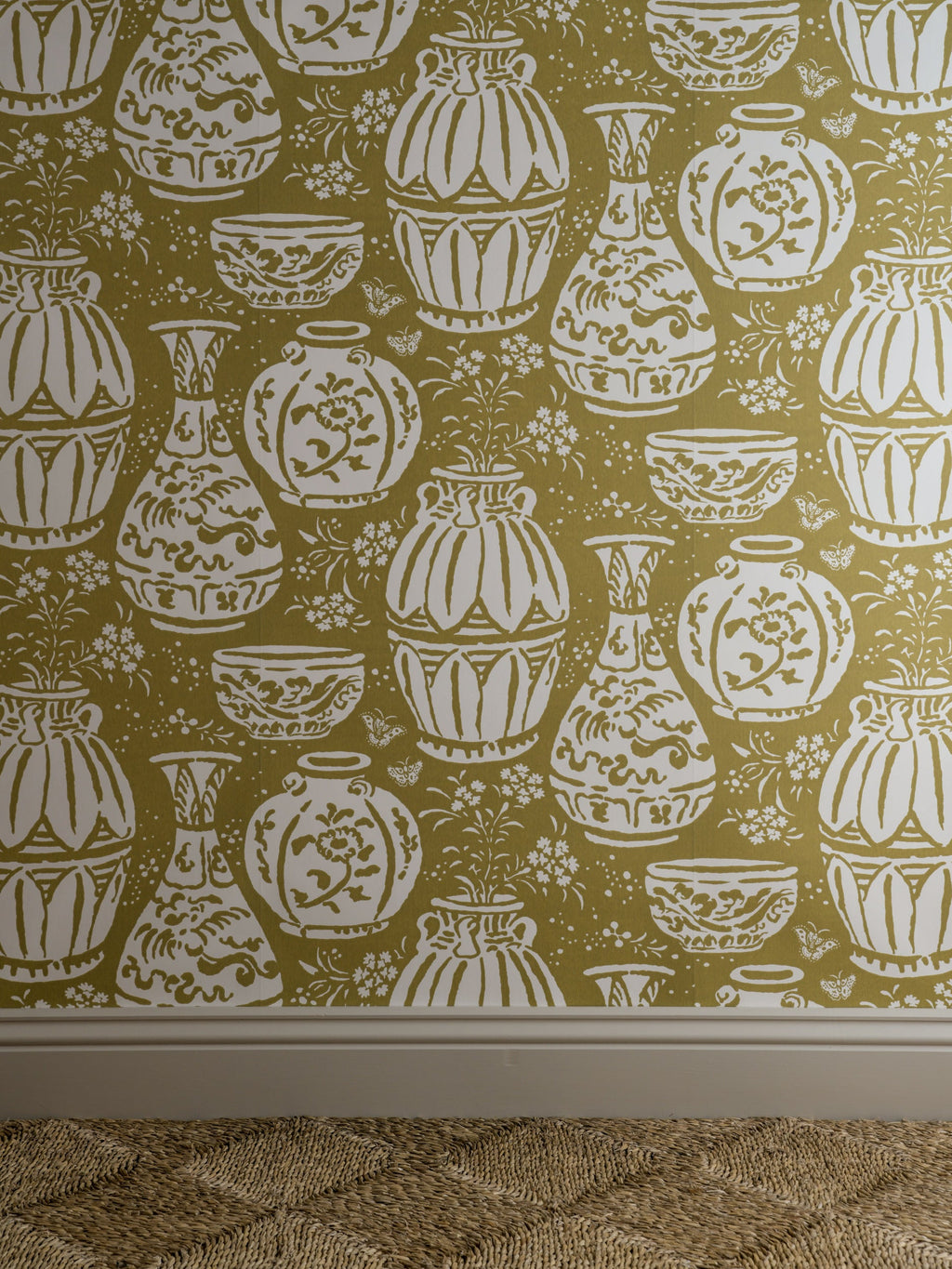 Pottery wallpaper by Langelid/von Bromssen - abstract design in Yellow