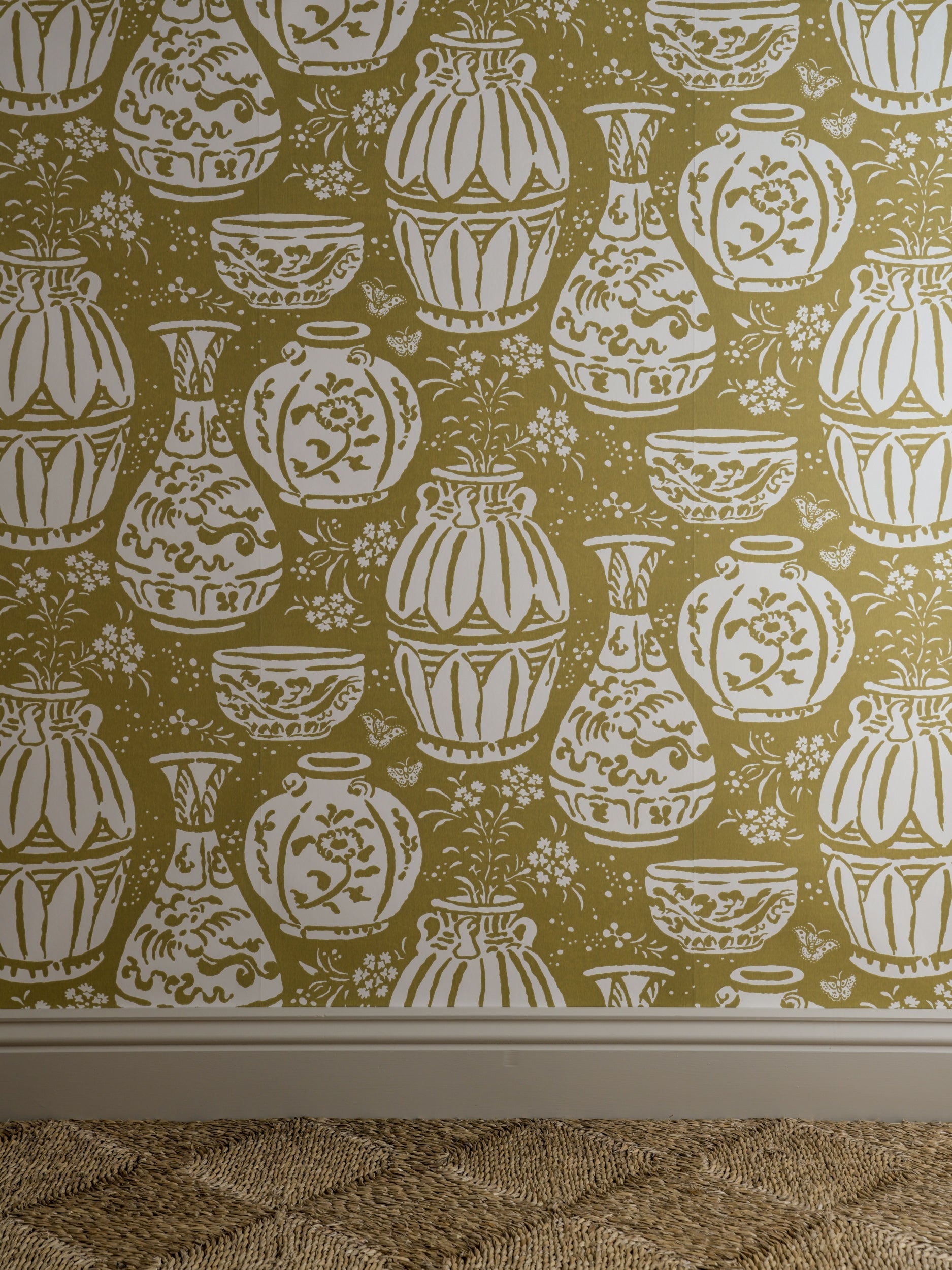Pottery wallpaper by Langelid/von Bromssen - abstract design in Yellow