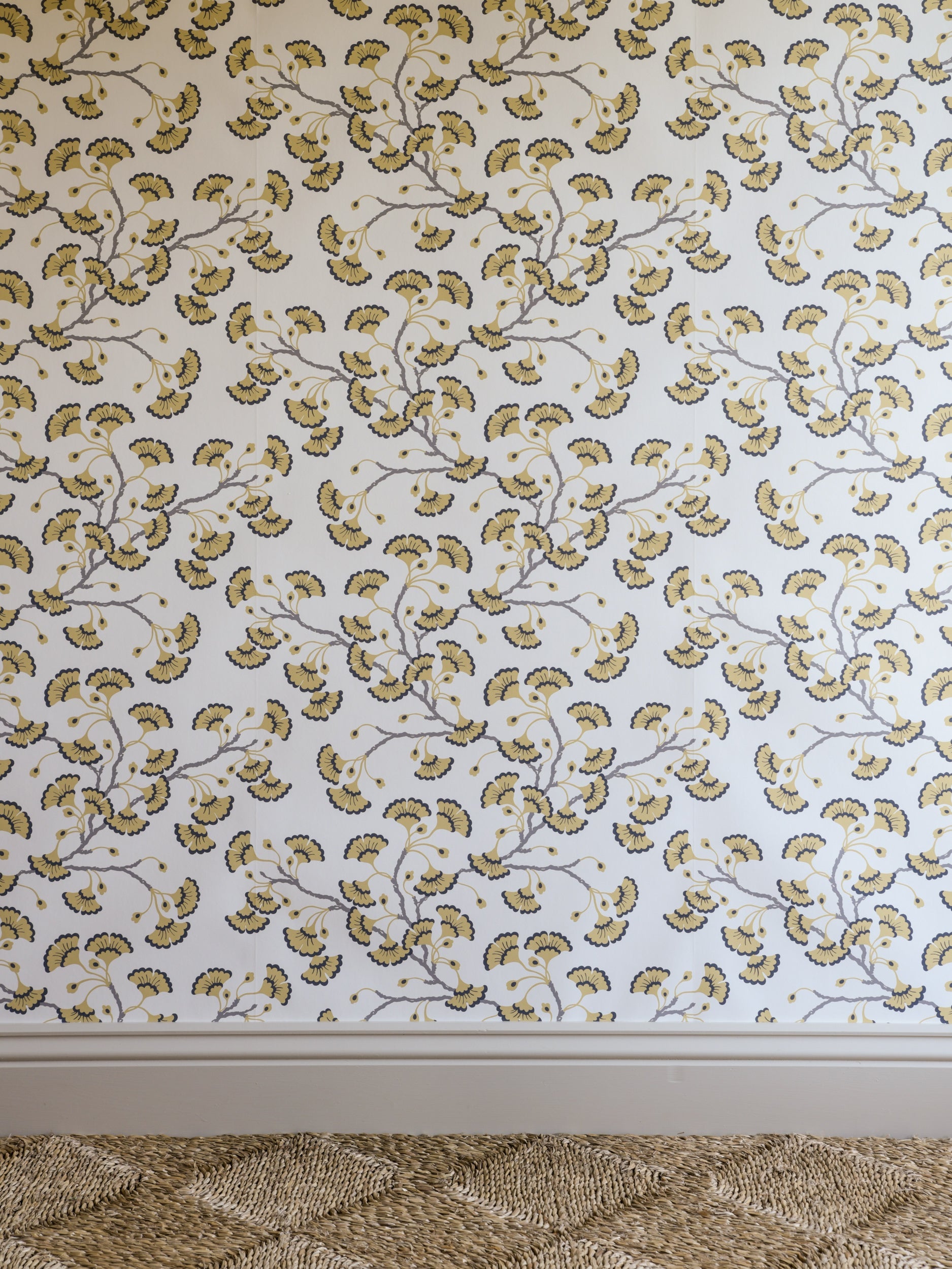 Ginkgo Garden wallpaper by Langelid/von Bromssen - botanical design in Yellow