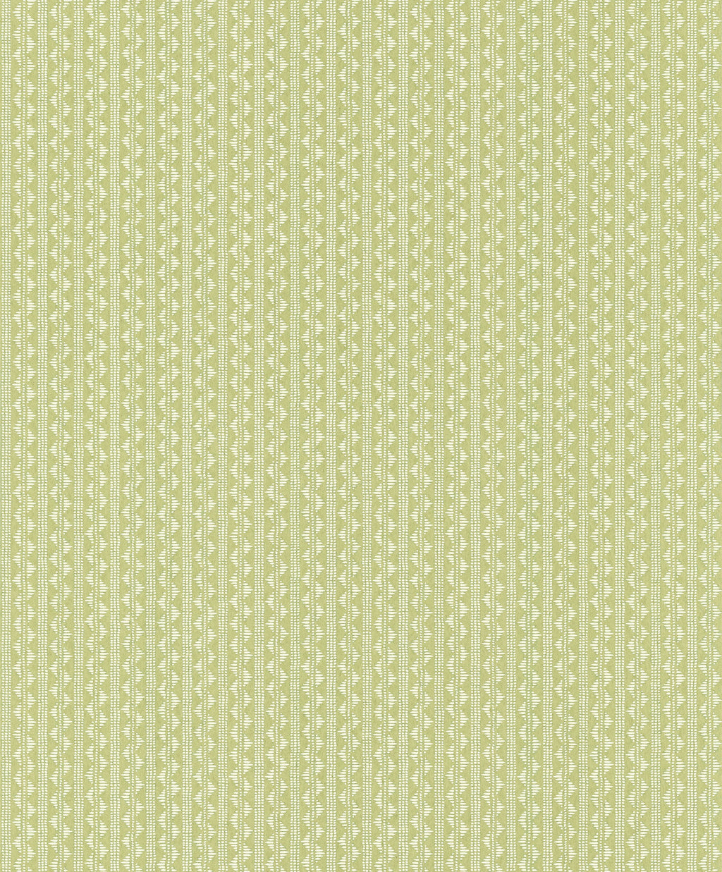 Zigzag wallpaper by Långelid/von Brömssen in Green – Dusty Lemon – geometric design