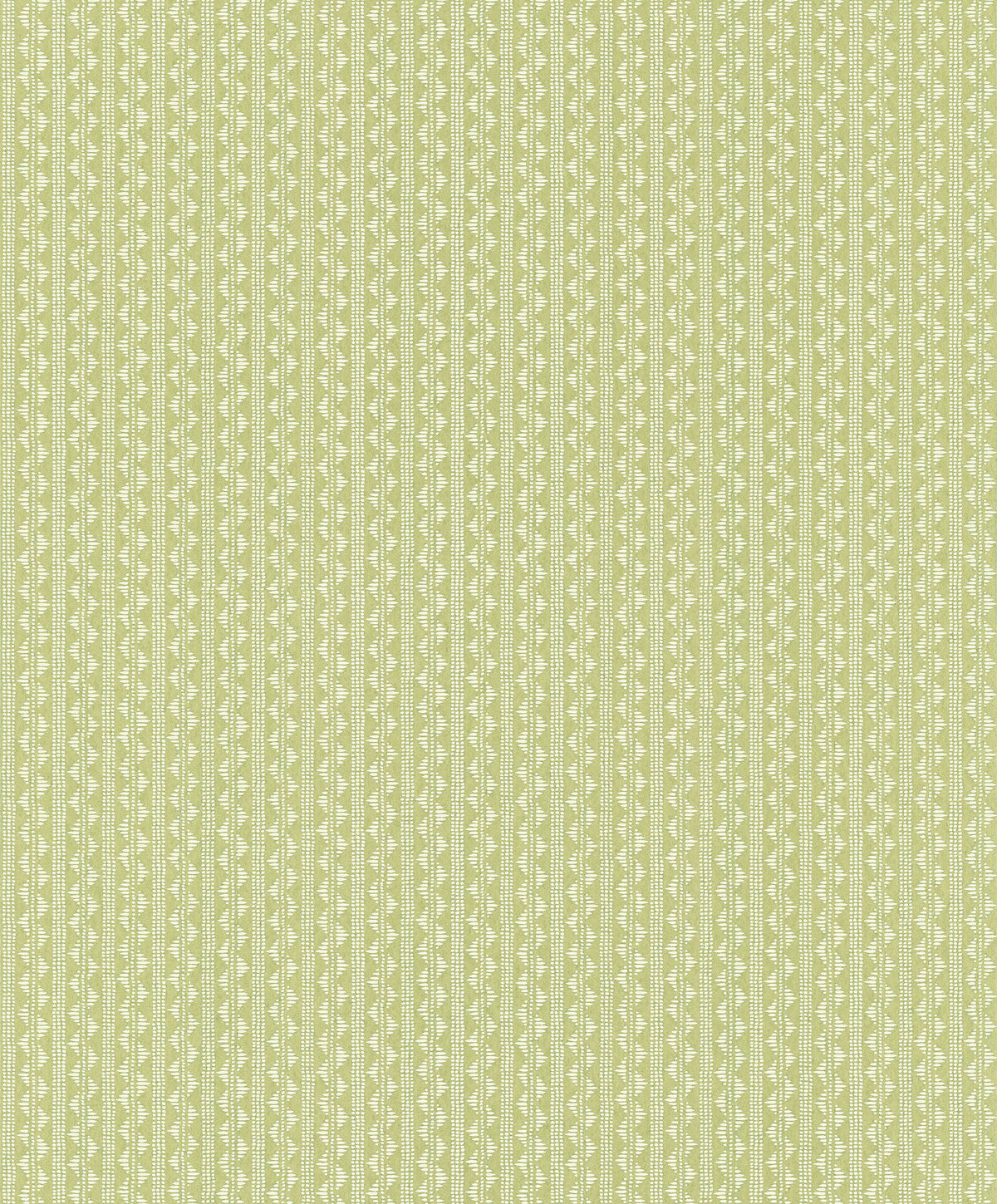 Zigzag wallpaper by Långelid/von Brömssen in Green – Dusty Lemon – geometric design