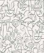 Animalia wallpaper by Coordonné in Black, flat swatch