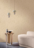 Astragale wallpaper by Casamance in Beige – Sand, styled room shot