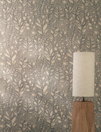 Astragale wallpaper by Casamance in Cream – Latte, styled room shot