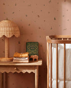 Bambis wallpaper by Coordonné in Pink, styled room