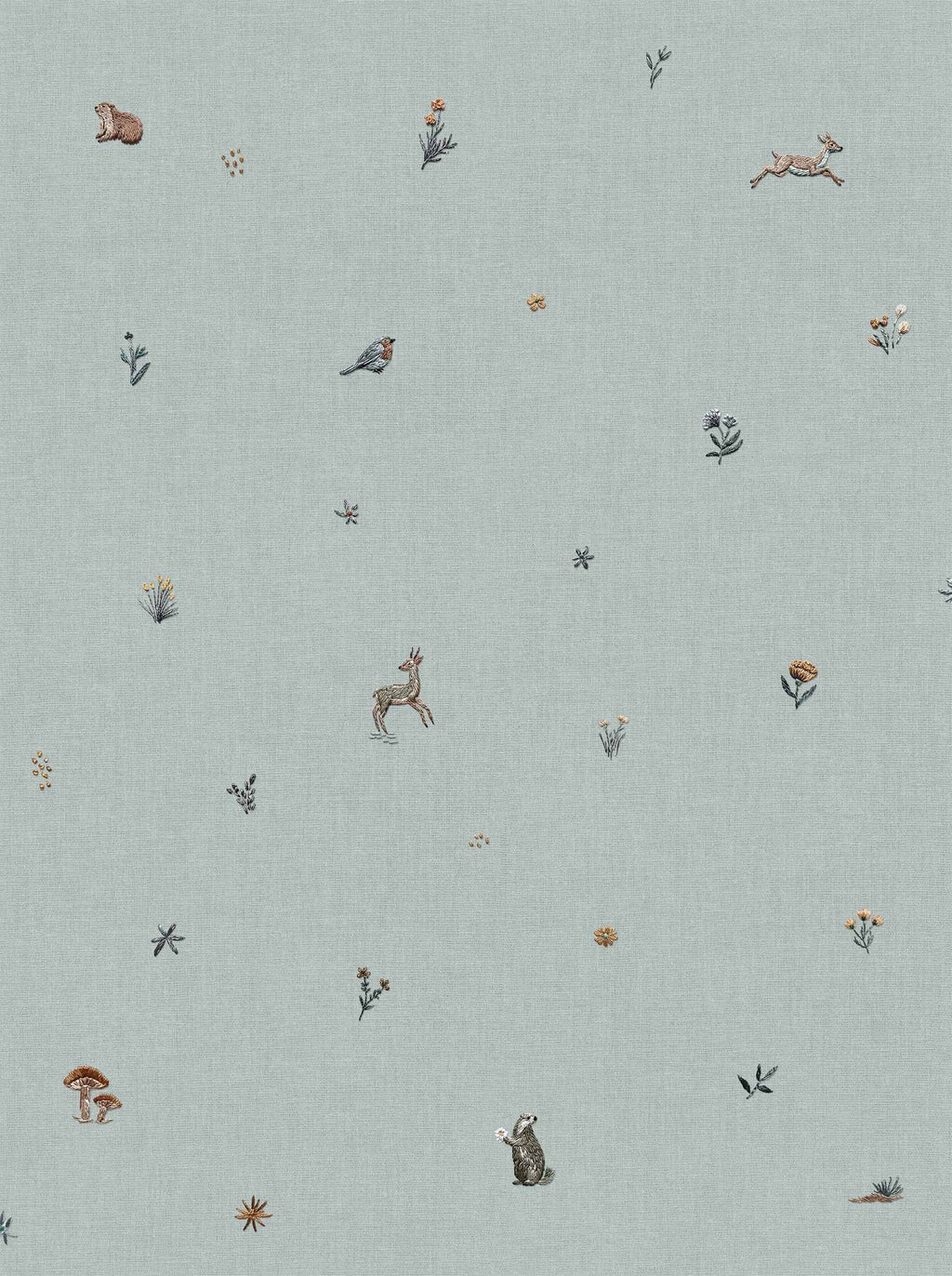 Bambis wallpaper by Coordonné in Blue, flat swatch