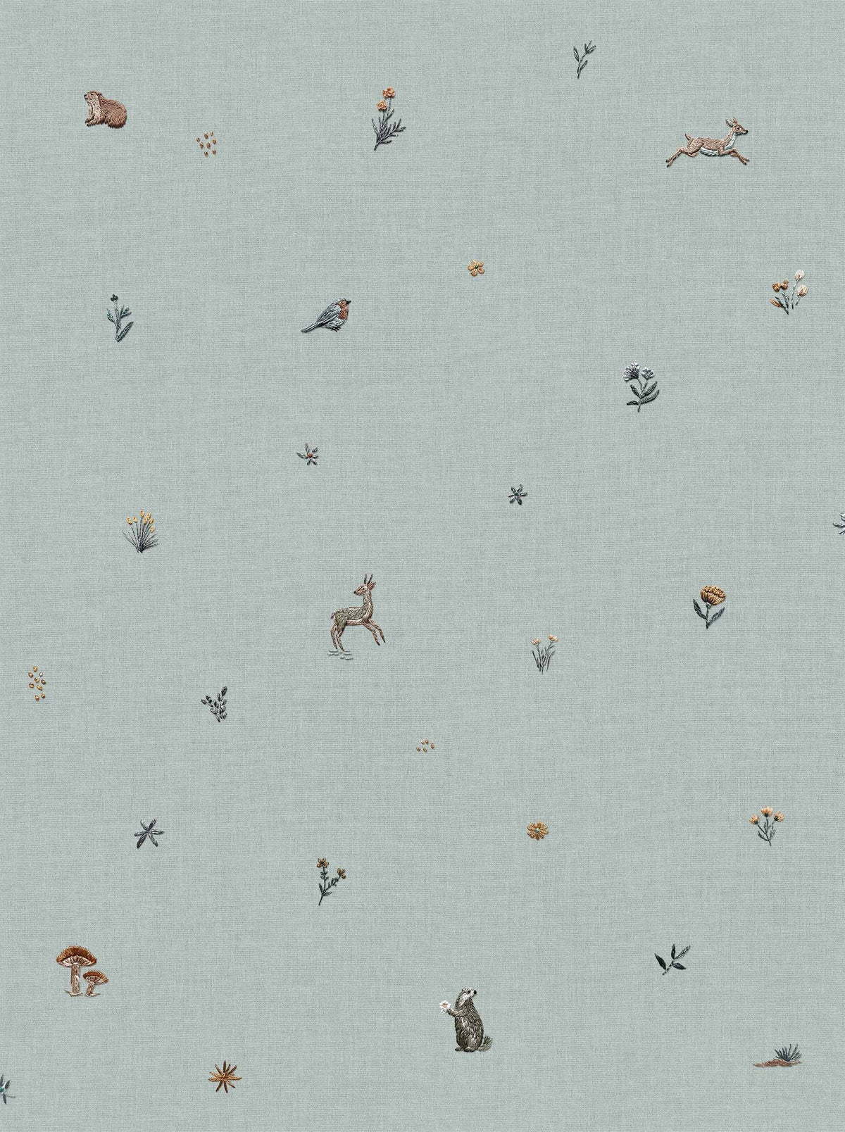 Bambis wallpaper by Coordonné in Blue, flat swatch