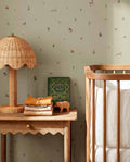 Bambis wallpaper by Coordonné in Green, styled room