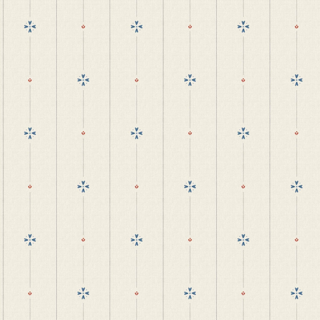 Blouse wallpaper by Coordonné in Blue, flat swatch