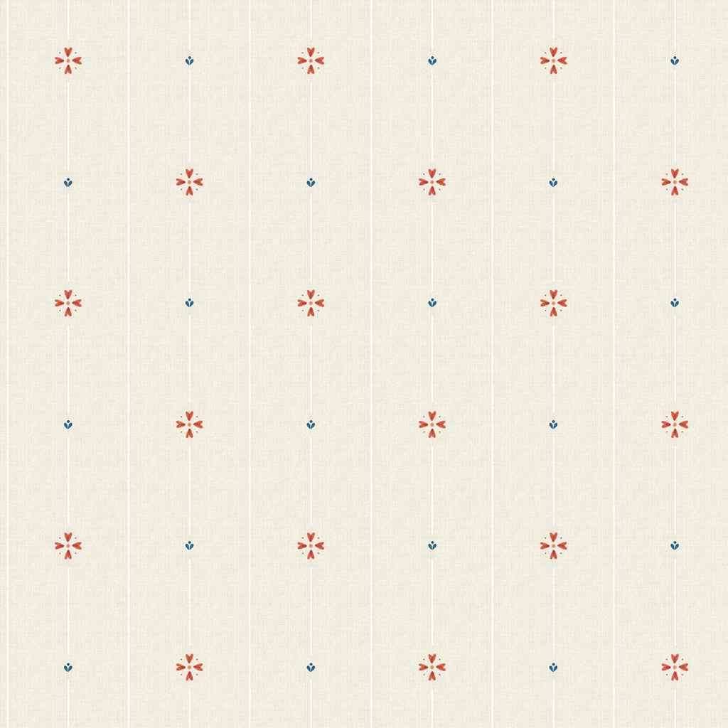 Blouse wallpaper by Coordonné in Red, flat swatch