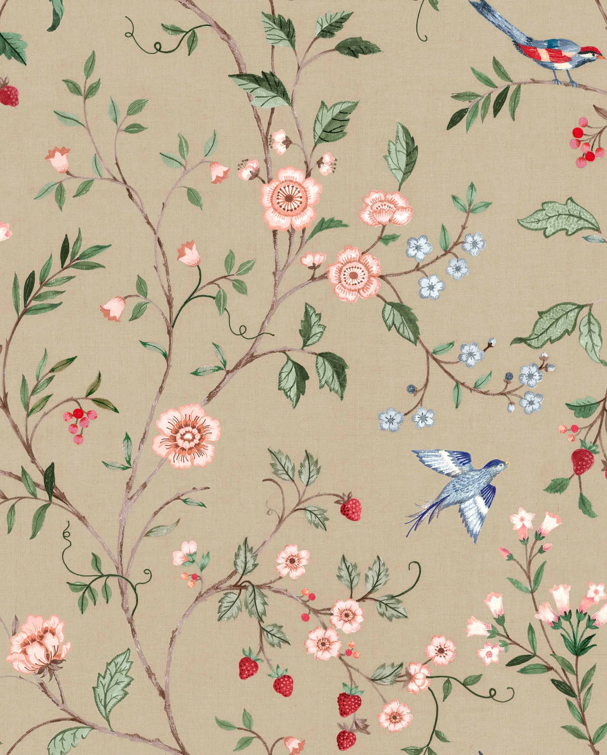 Bucolic wallpaper by Coordonné in Beige, flat swatch