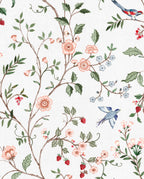 Bucolic wallpaper by Coordonné in White, flat swatch
