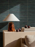 Cañizo wallpaper by Coordonné in Blue, styled room
