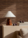 Cañizo wallpaper by Coordonné in Brown, styled room