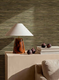 Cañizo wallpaper by Coordonné in Sage Green, styled room