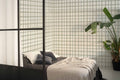 Check 11.5 wallpaper by Coordonné in Green – Matcha, styled room