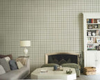 Check 11.5 wallpaper by Coordonné in Green – Matcha, styled room