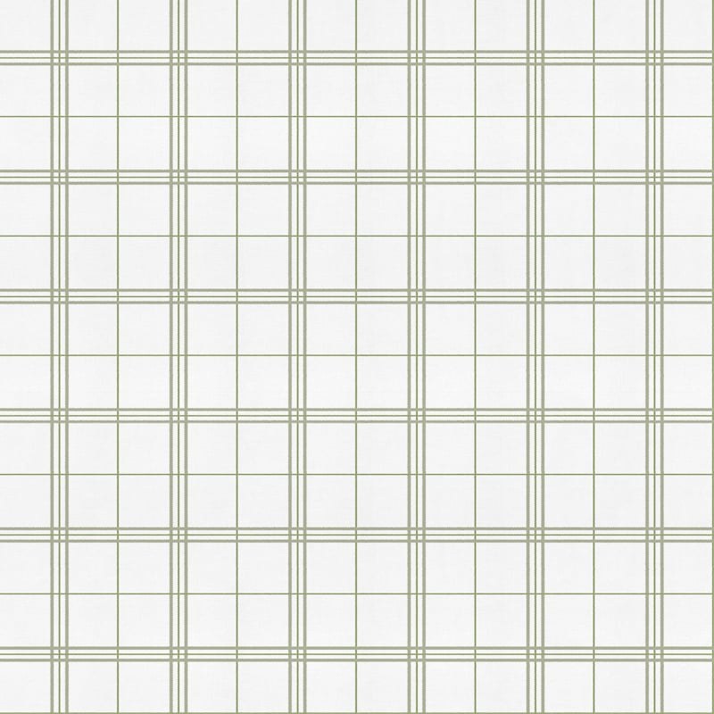 Check 7 wallpaper by Coordonné in Green – Matcha, flat swatch