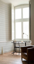 Check 7 wallpaper by Coordonné in Beige, styled room