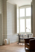 Check 7 wallpaper by Coordonné in Grey, styled room
