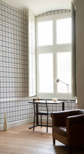 Check 7 wallpaper by Coordonné in Blue – France, styled room