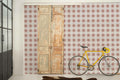 Check 8 wallpaper by Coordonné in Pink, styled room