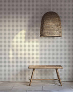 Check 8 wallpaper by Coordonné in Beige, styled room