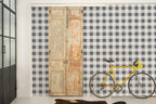 Check 8 wallpaper by Coordonné in Grey – Galaxy, styled room