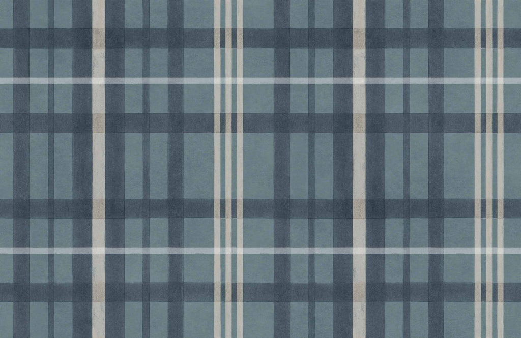 Clan's Check wallpaper by Coordonné in Blue, flat swatch