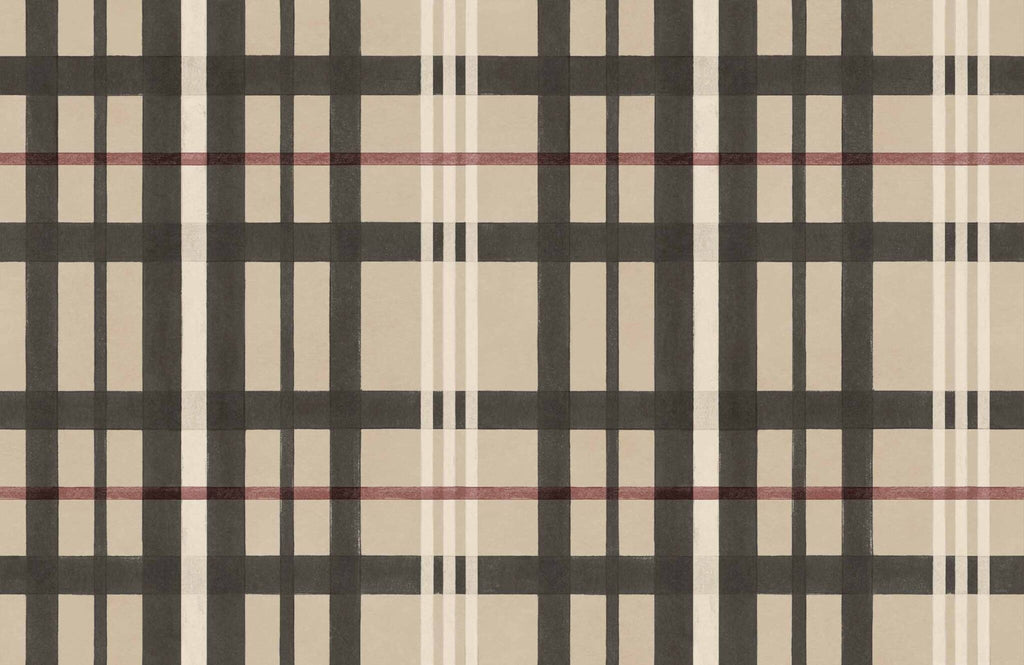 Clan's Check wallpaper by Coordonné in Beige, flat swatch