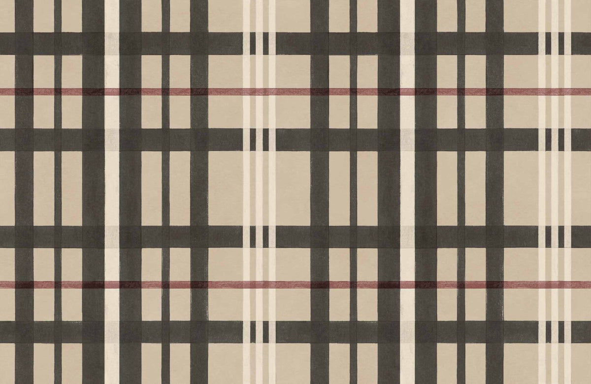 Clan's Check wallpaper by Coordonné in Beige, flat swatch