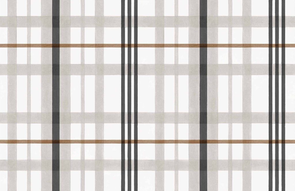 Clan's Check wallpaper by Coordonné in Black, flat swatch