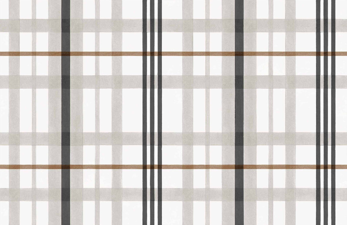 Clan's Check wallpaper by Coordonné in Black, flat swatch