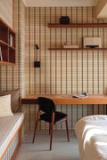 Clan's Check wallpaper by Coordonné in Black, styled room