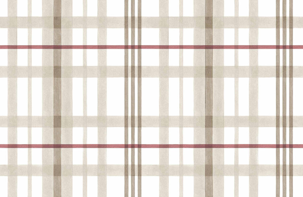 Clan's Check wallpaper by Coordonné in Cream, flat swatch