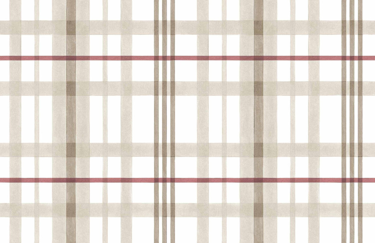 Clan's Check wallpaper by Coordonné in Cream, flat swatch