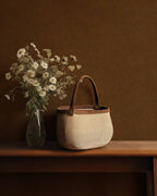 Cuero wallpaper by Coordonné in Copper, styled room