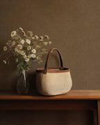 Cuero wallpaper by Coordonné in Taupe, styled room