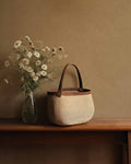 Cuero wallpaper by Coordonné in Beige, styled room