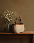 Cuero wallpaper by Coordonné in Light Brown, styled room