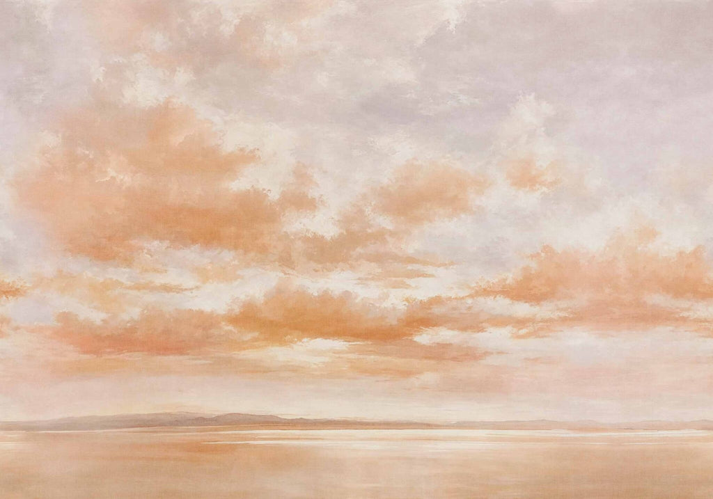 Cumulus Clouds wall mural by Coordonné in Orange, flat swatch