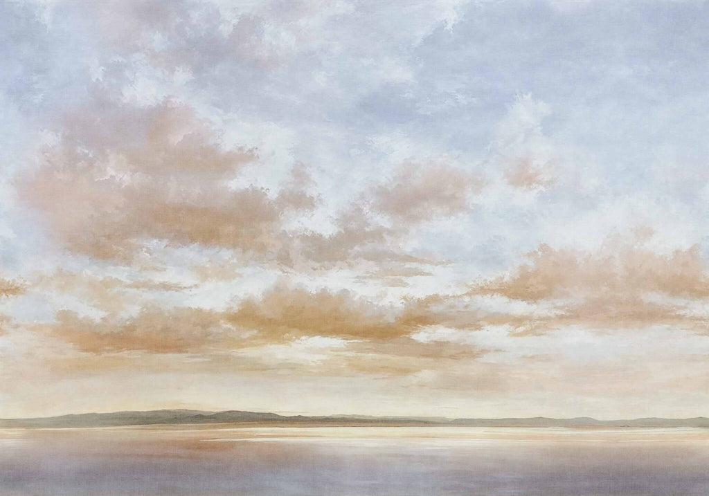 Cumulus Clouds wall mural by Coordonné in Blue, flat swatch