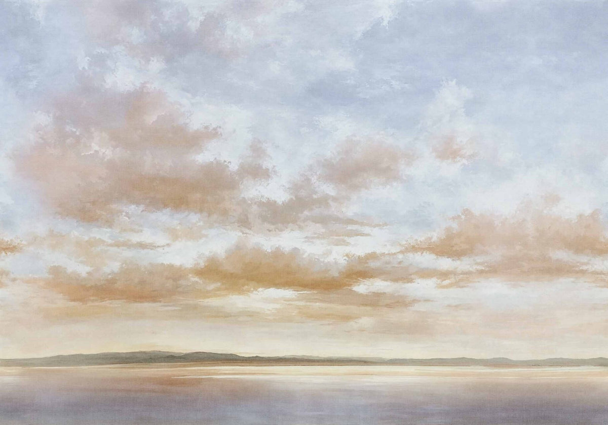 Cumulus Clouds wall mural by Coordonné in Blue, flat swatch