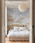Cumulus Clouds wall mural by Coordonné in Blue, styled room