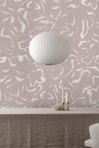 Aqueous wallpaper by Emma Hayes – abstract, metallic design