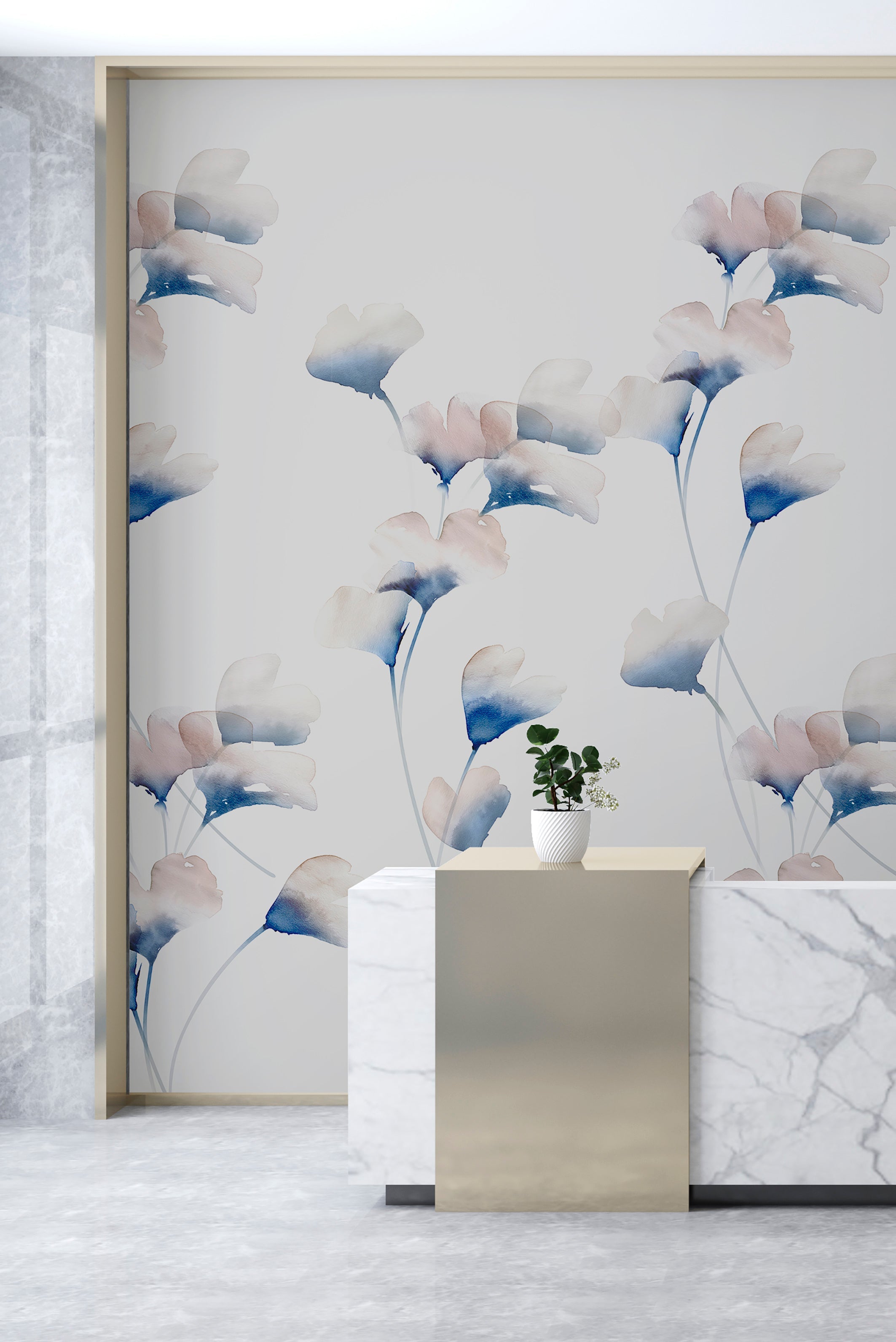 Gingko Mural wallpaper by Emma Hayes – botanical design