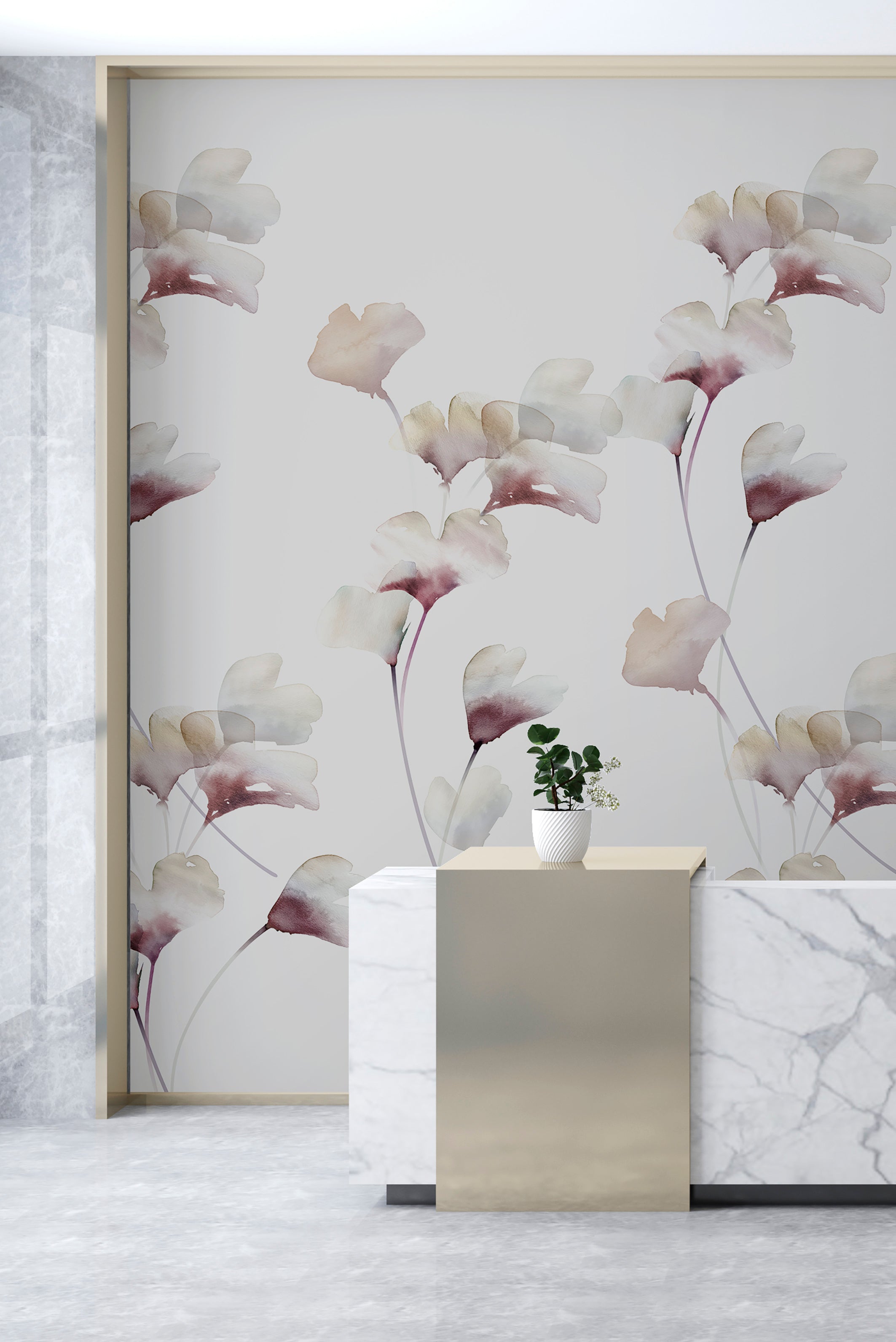 Gingko Mural wallpaper by Emma Hayes – botanical design